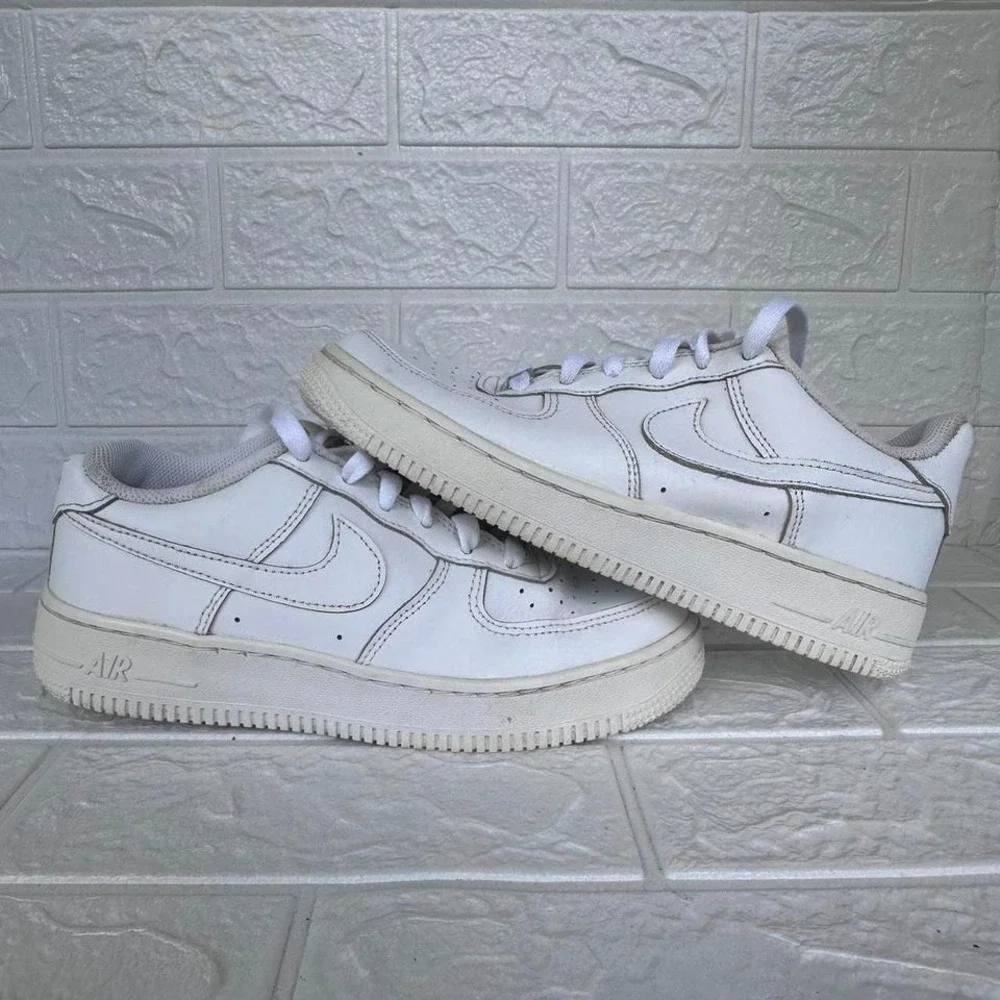 Nike‎ Air Force 1 Mens Size 5Y Low White White DH2920-111 AF1 Streetwear School